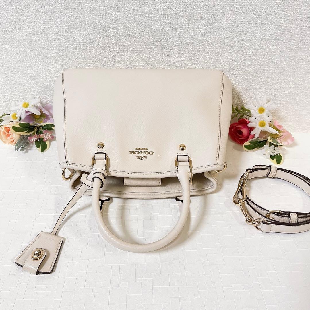 【美品】COACH コーチ ショルダーバッグ 2WAY ハンドバッグ キーリング