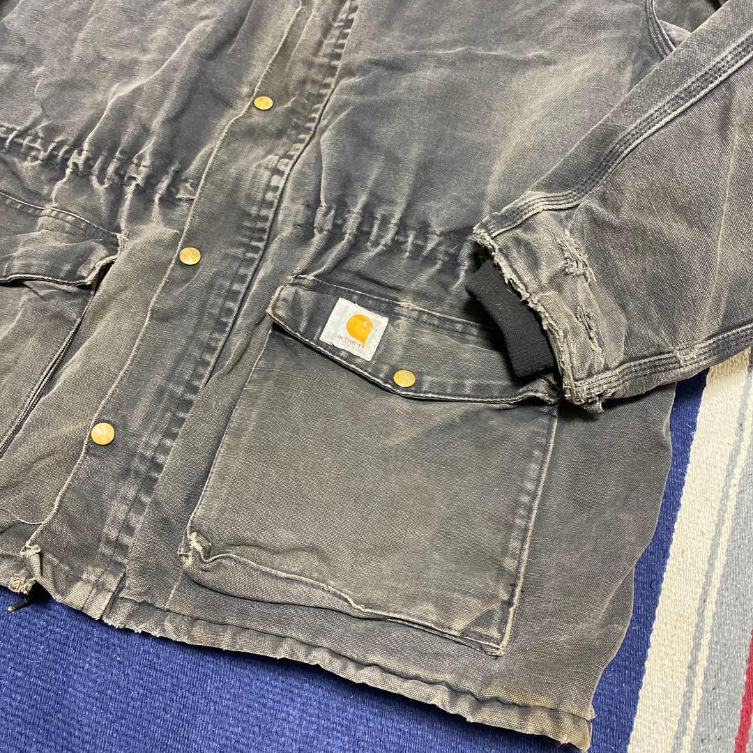 90s 古着 カーハート ダック地 ジャケット ビッグシルエット ロゴタグ