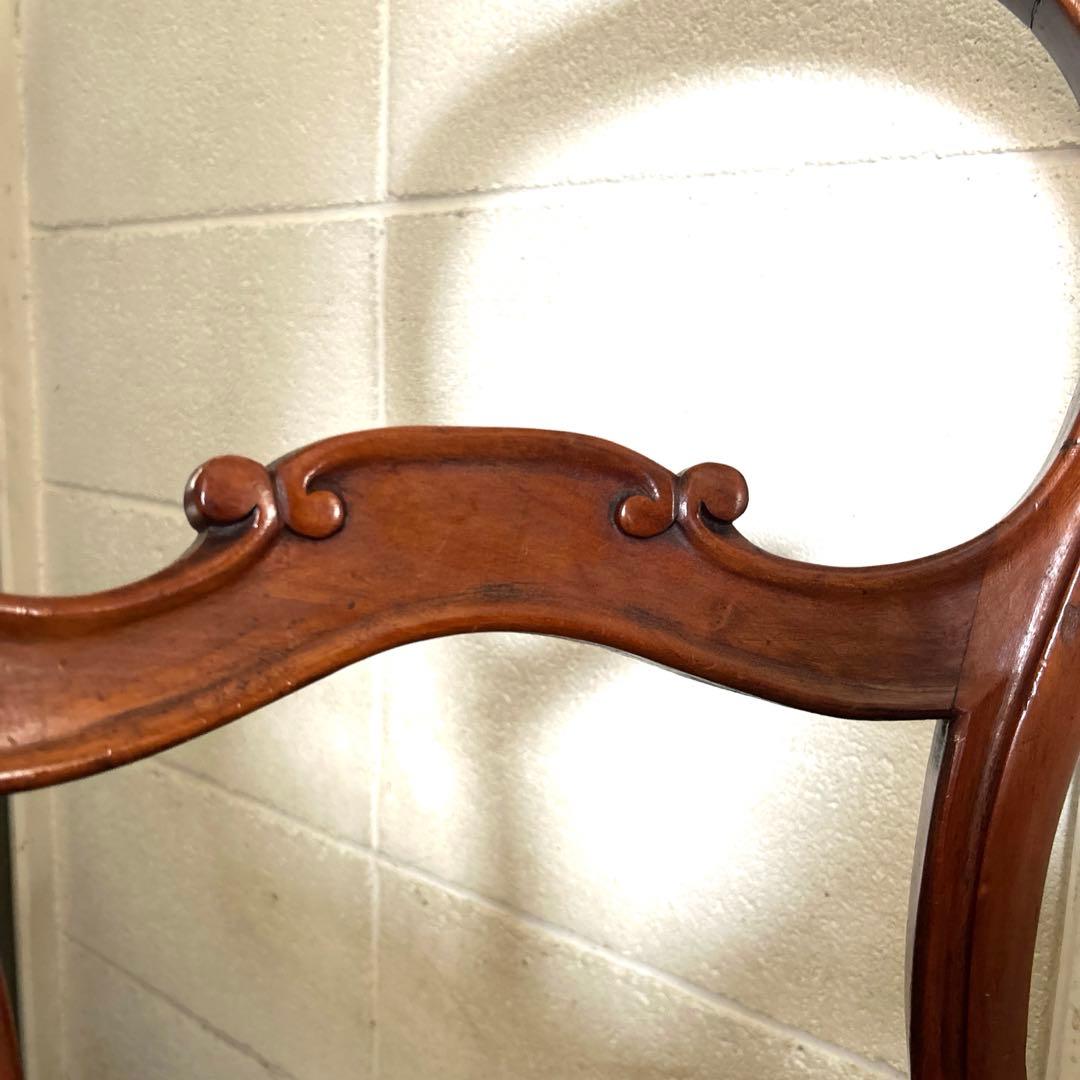 値下げ❗️アンティーク　イギリス　バルーンバックチェア　キャスター付き　ゴブラン織