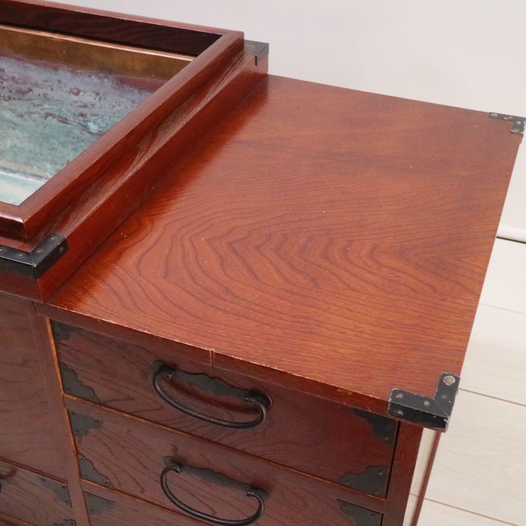 関東火鉢 火鉢 長火鉢 箱火鉢 レトロ 木製 アンティーク 古道具 灰付き