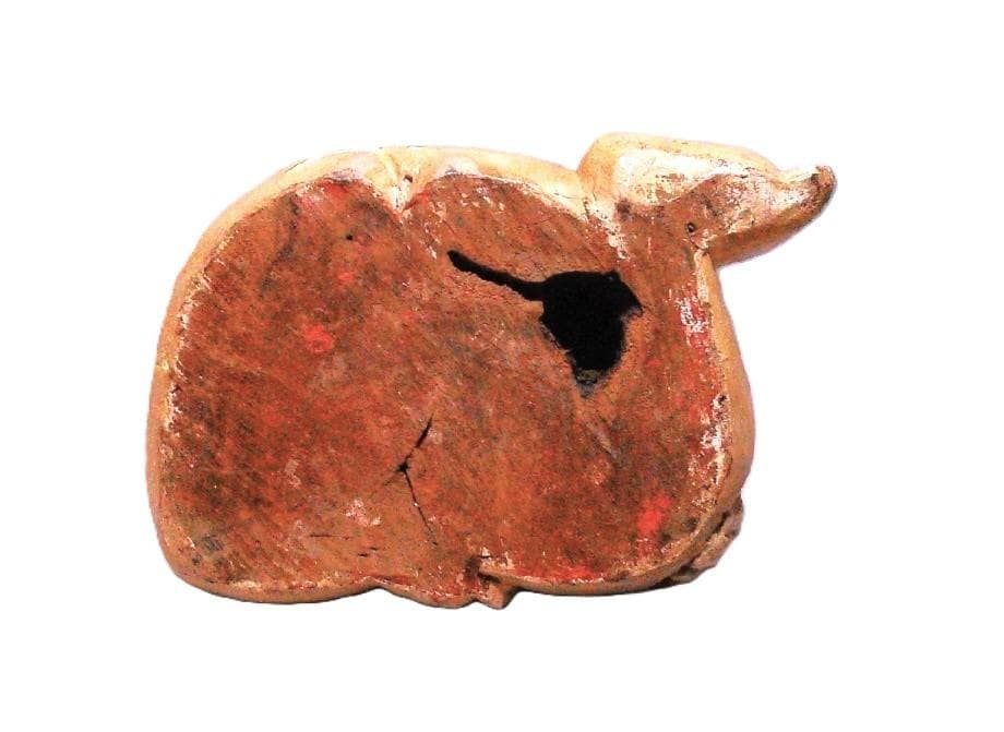 【 稀少大型　彩色唐子像 】　伝統彫刻　一木彫り