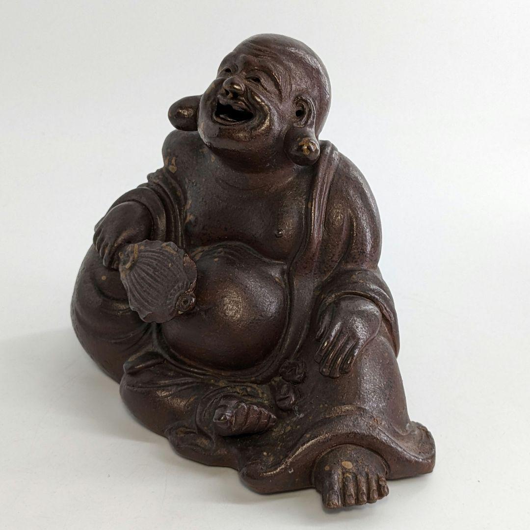 備前焼 布袋香炉 合箱 伏香炉 布袋様 七福神 置物 縁起物 香道具 工芸品