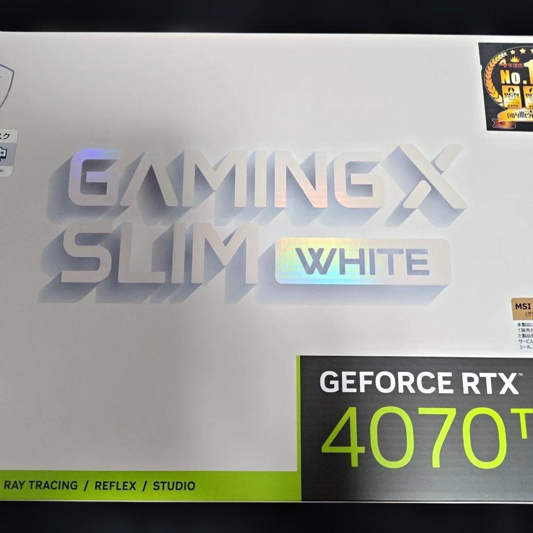 グラフィックボード・グラボ・ビデオカード MSI GeForce RTX 4070Ti gaming slim white
