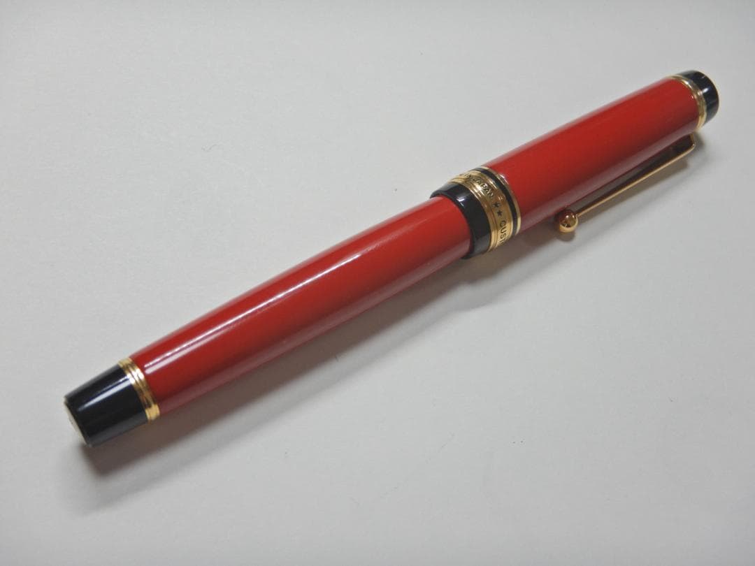 PILOT カスタム845 漆 朱 ペン先18K 750 <M> 万年筆 筆記可