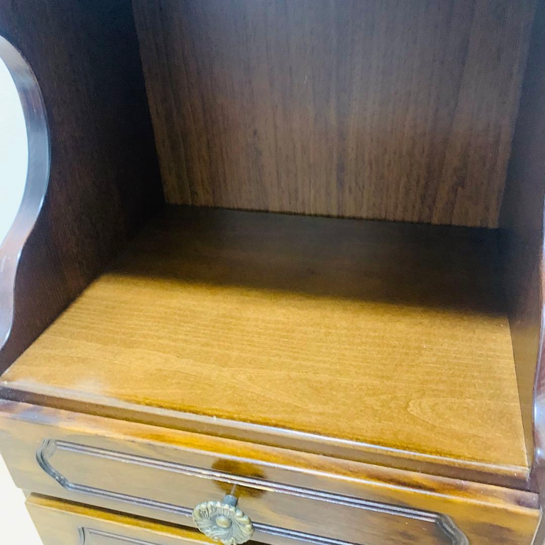 【美品】カリモク コロニアル 電話台 小引き出し4段　飾り台　花台　ヴィンテージ