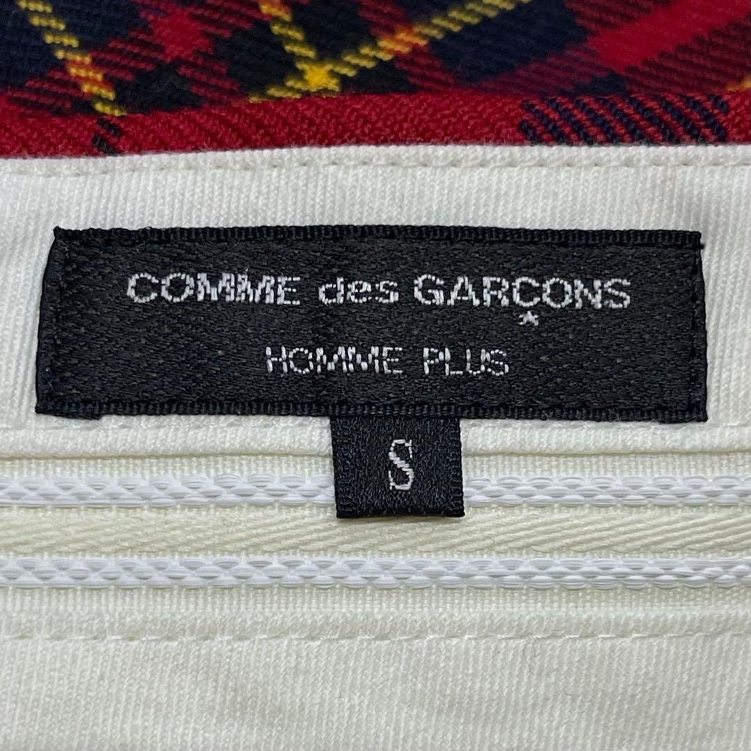 コムデギャルソンオムプリュス / 赤タータン クロップド サルエル パンツ L