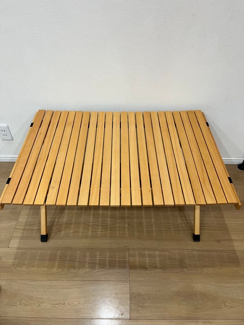 ハイランダー　ウッドロールトップテーブル3 ナチュラル90