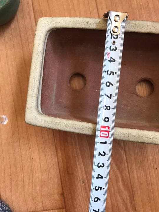 盆栽鉢　燿山③時代ミニ盆栽鉢燿山長方鉢2個セット山野草多肉植物サボテン植木鉢、