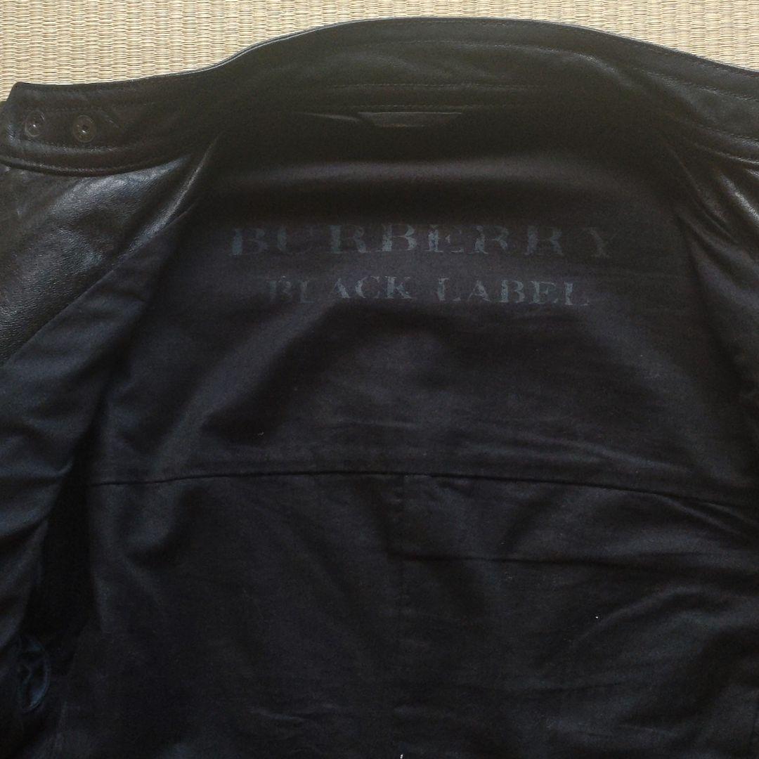 バーバリーブラックレーベル　ライダース革ジャケット
