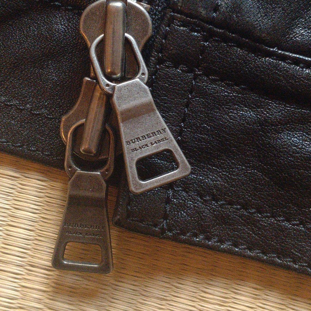 バーバリーブラックレーベル　ライダース革ジャケット