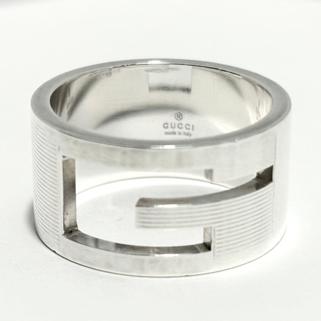 ✨美品✨GUCCI グッチ リング 指輪 ブランデッドG ロゴ 20号 シルバー