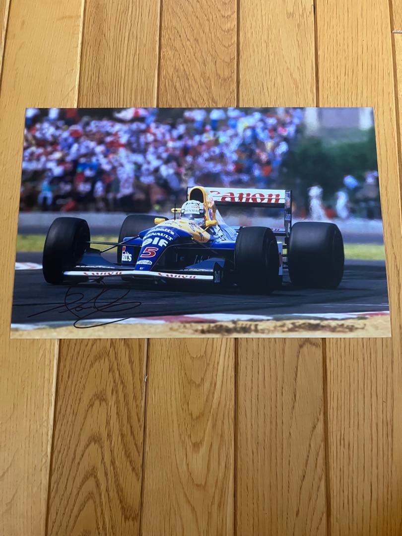 F1 ナイジェルマンセル　ウィリアムズ　ルノー　直筆サイン入り　証明書付き