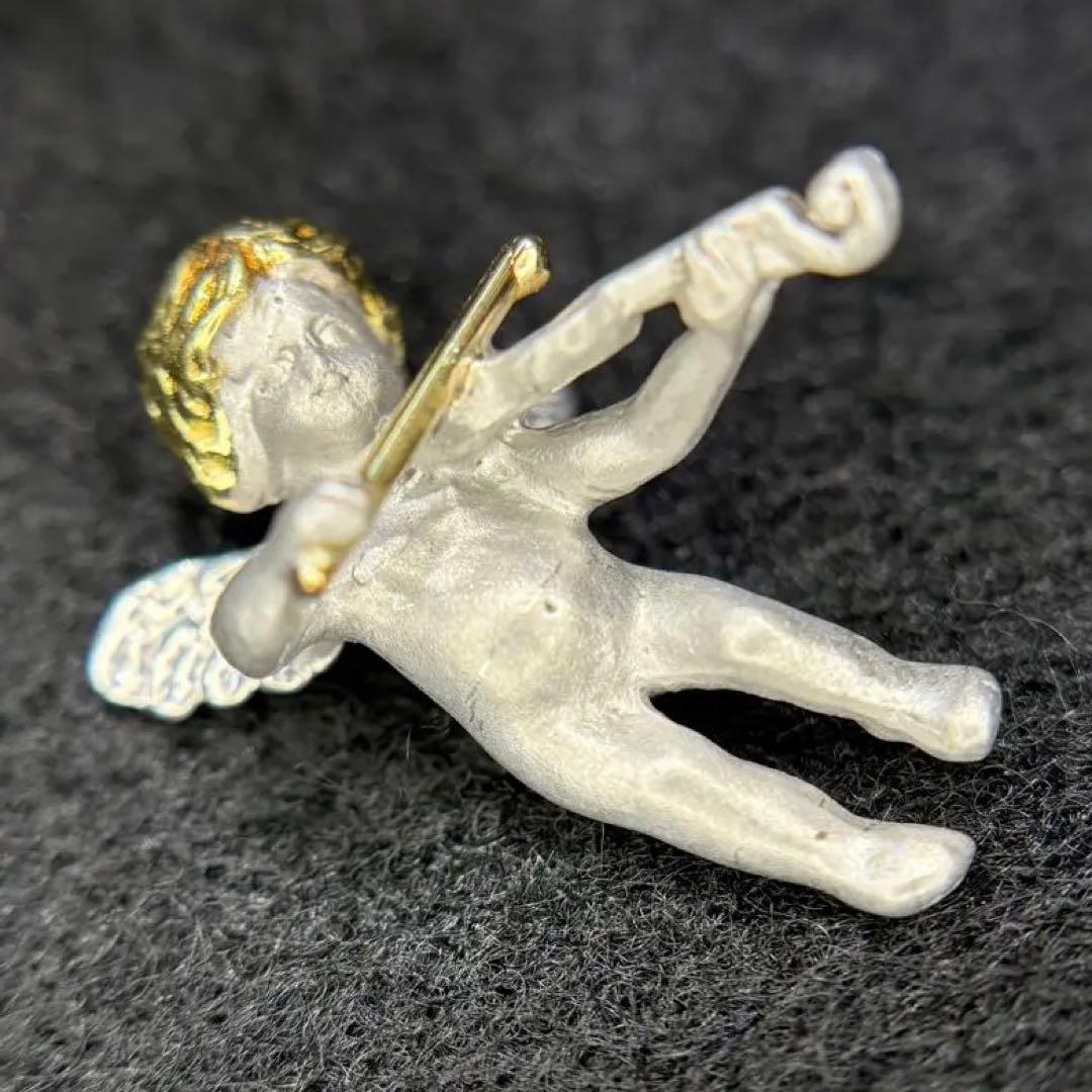 中古　職人手作りハンドメイドK18/925silverシルバ天使ペンダントトップ