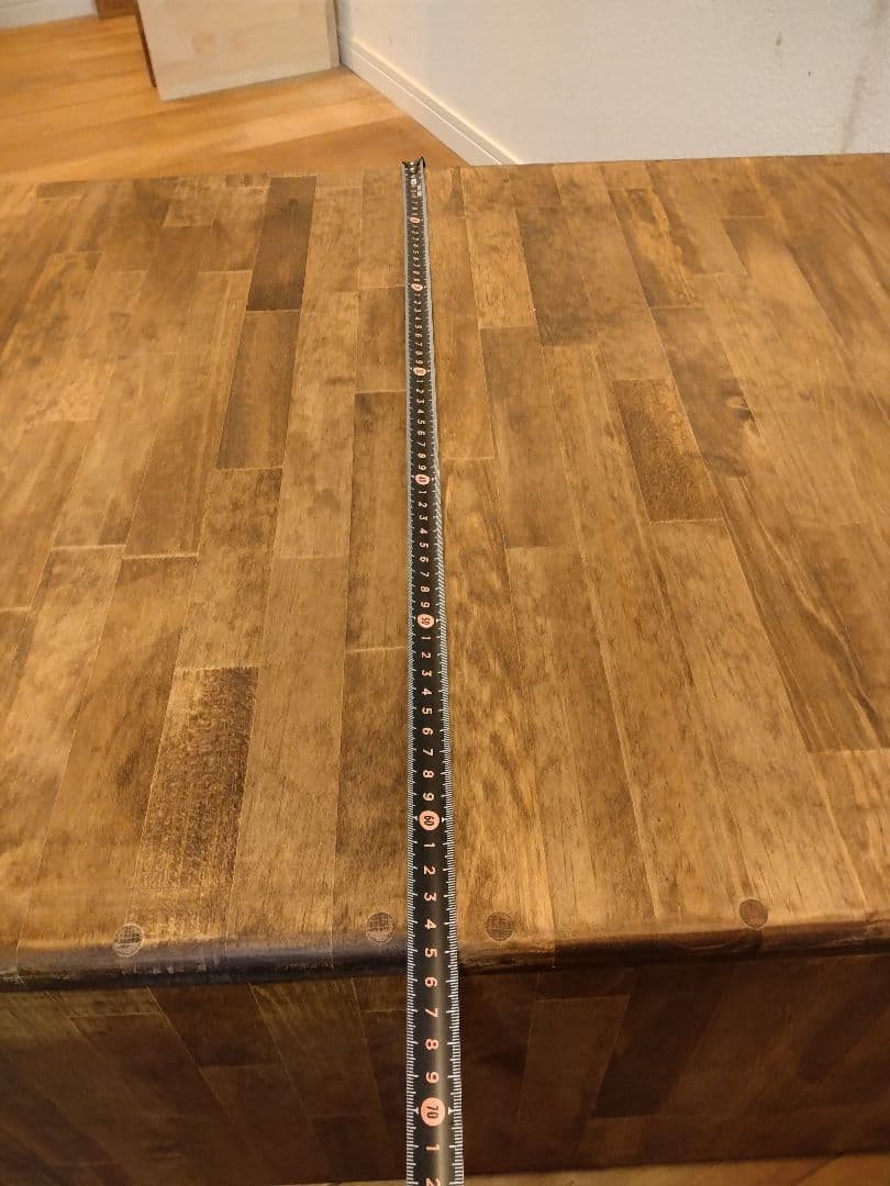 木製　ハンドメイド　オーダー　コの字　ワトコオイル　スツール　サイドテーブル