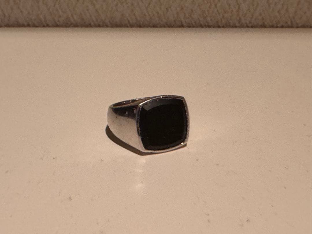 TOM WOOD リング　Cushion Black Onyx 14号