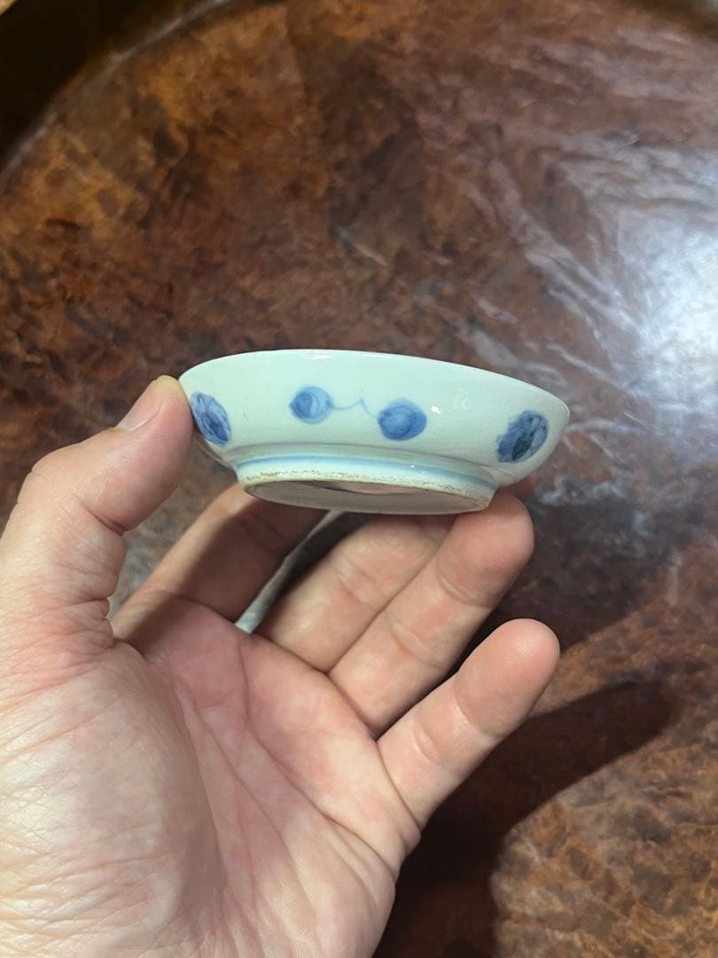 古伊万里　藍九谷　無傷完品　藍柿右衛門　豆皿　小皿　民藝　民芸　平盃　くらわんか