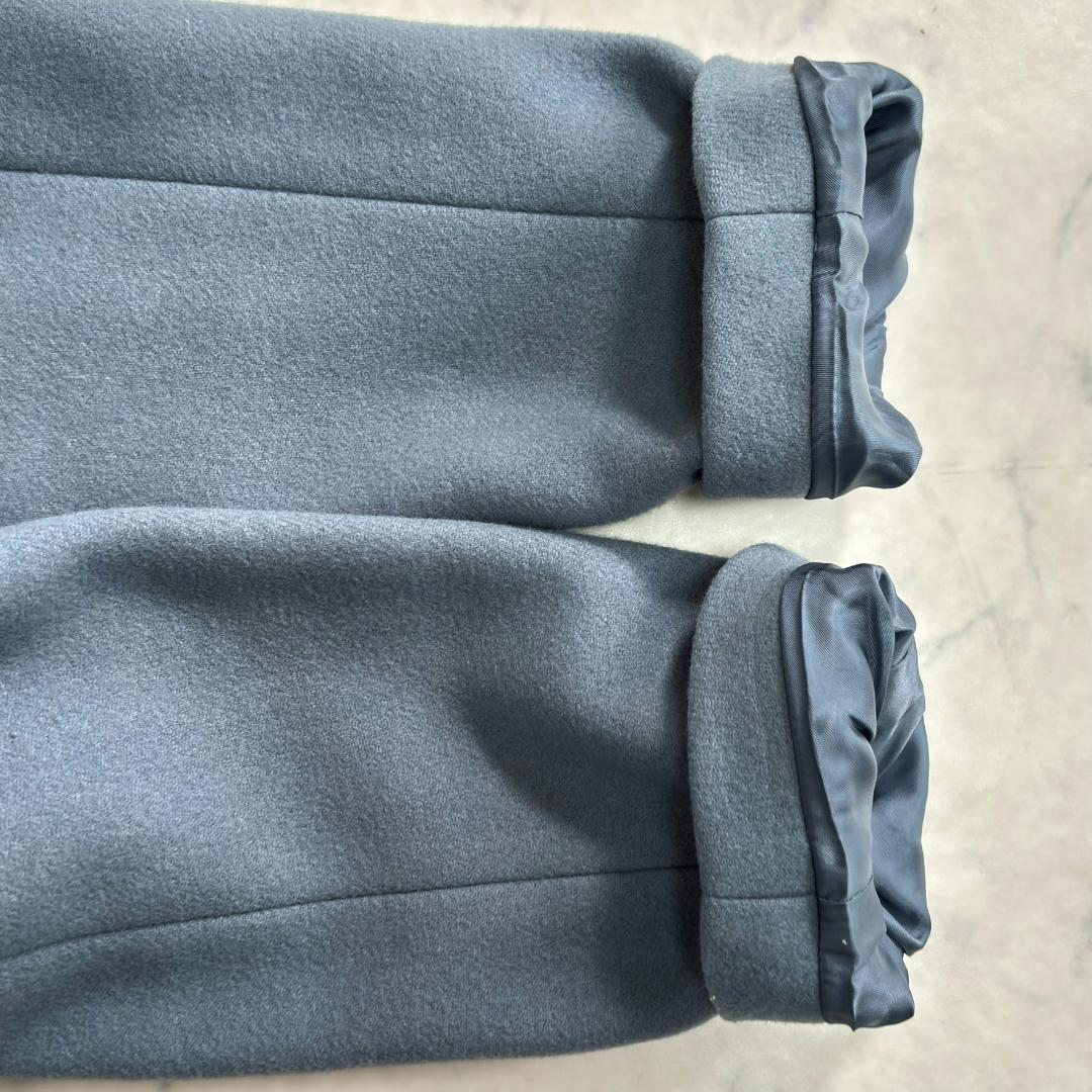 美品♪イレーヴ ウールロングチェスターコート ターコイズブルー sx2