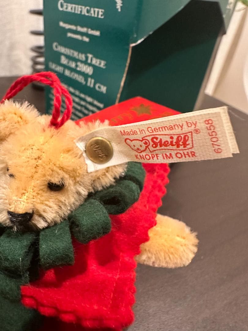 シュタイフ Steiff Christmas Tree Bear 2000