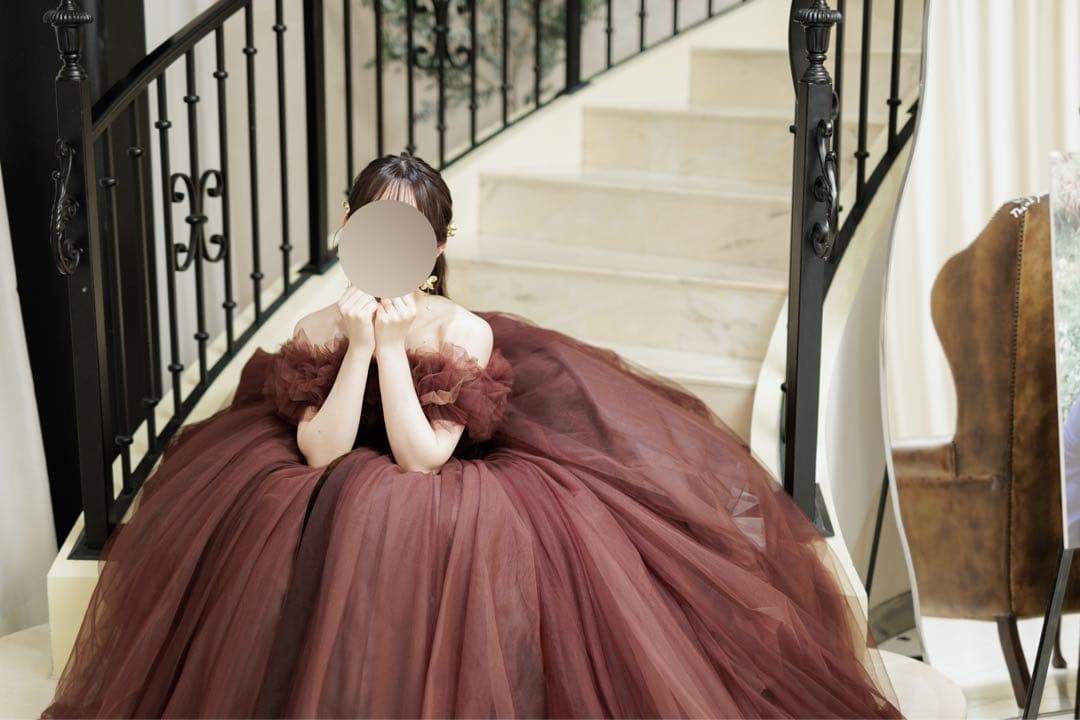 チュノアウェディング カラードレス ブラウン NOA0058_brown