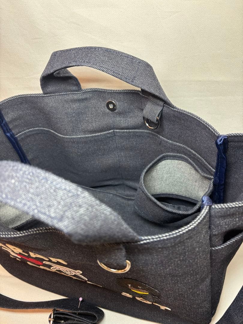 専用ご案内中うちの子トートバッグ♡ウィペット ミックス ネーム入り デニム