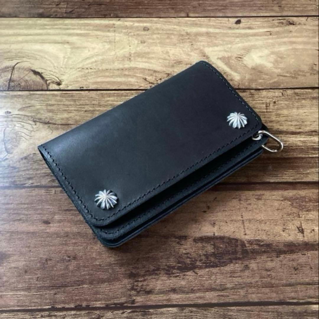 【mjdagj】ミドルトラッカーウォレット3層【お札を折らずに収納】