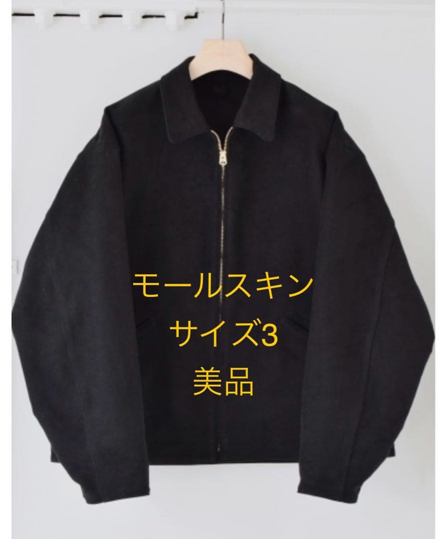 comoli コモリ　モールスキン　ジップショートジャケット