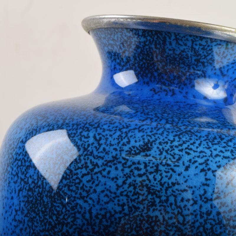 七宝焼　大吉七宝工房　太田博明作　花蝶文　花瓶　V　9147