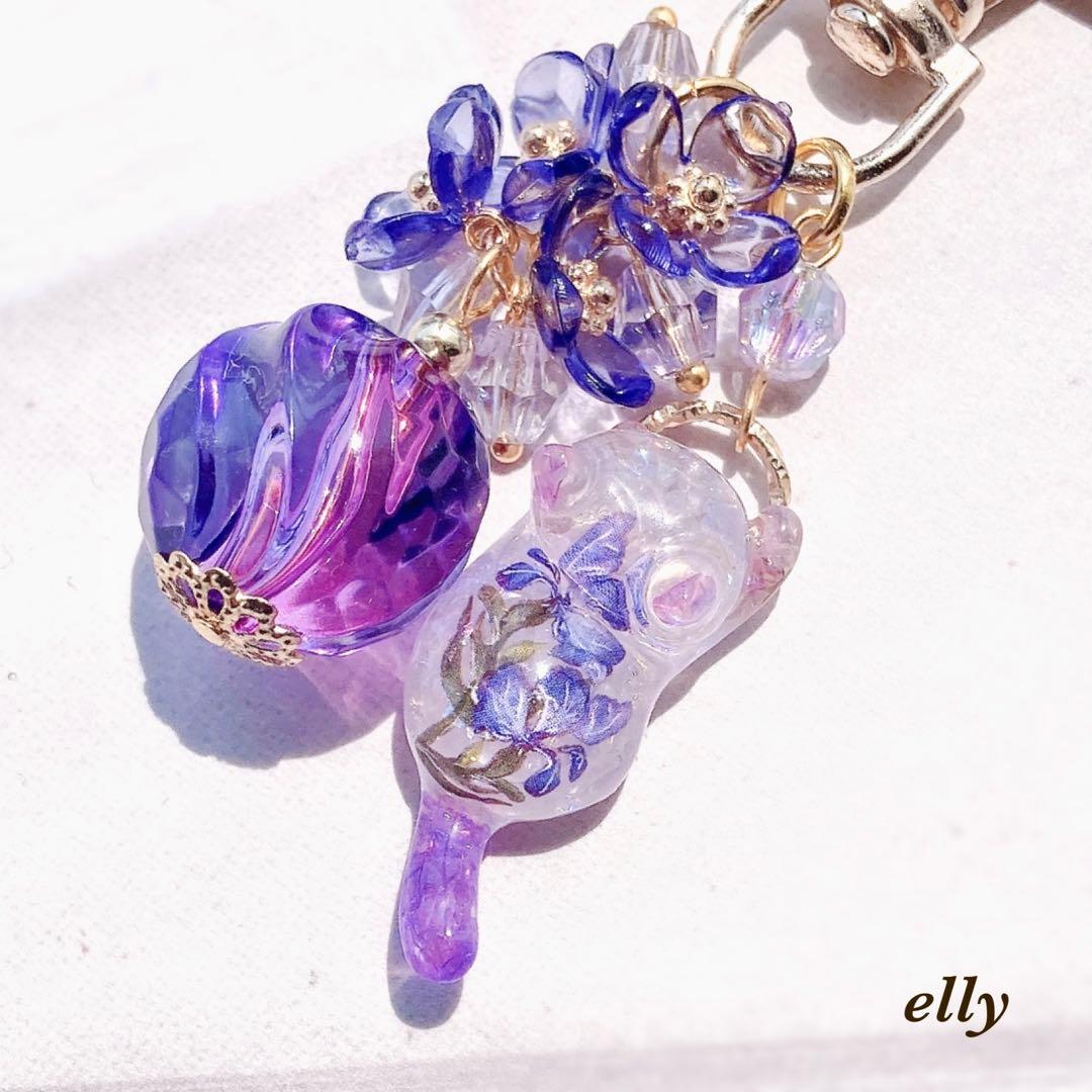 【sawasawa様】1290.天然石　琉球ガラス　肉球　とびつき猫　レジン