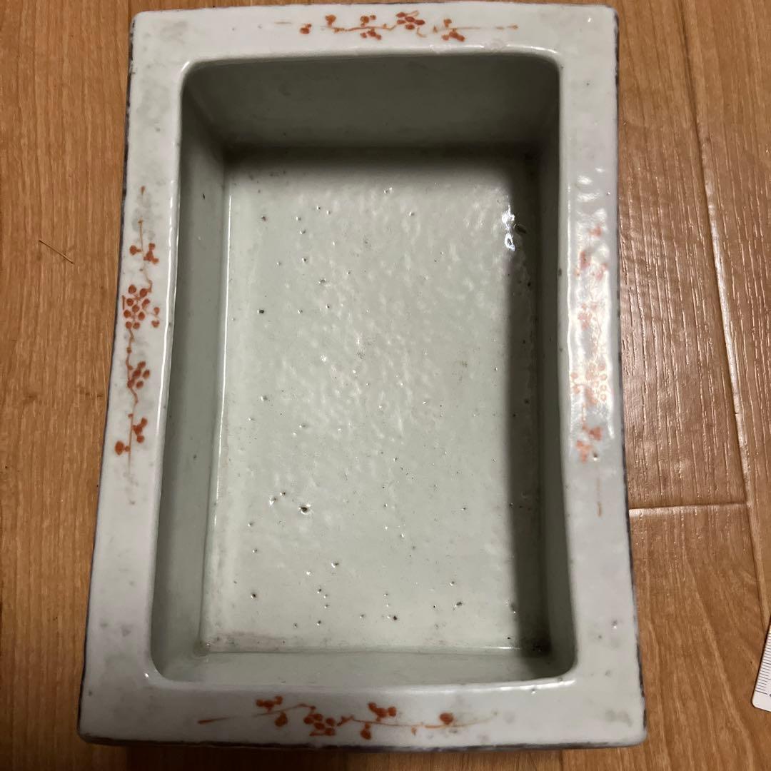 超希少　アンティーク水盤　中国骨董　陶芸長方花器　生花