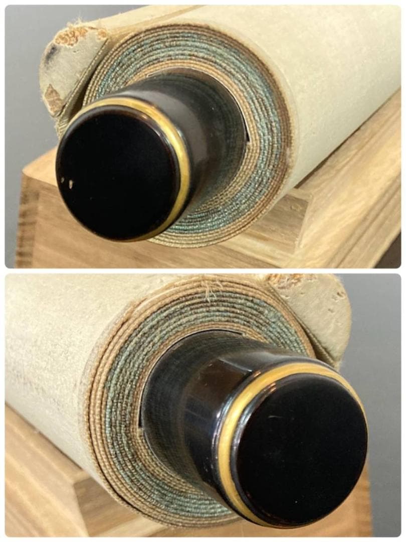 川端玉章／中島来章門 小田海僊・高橋由一師事「俊寛」掛軸 絹本 共箱 二重箱：能