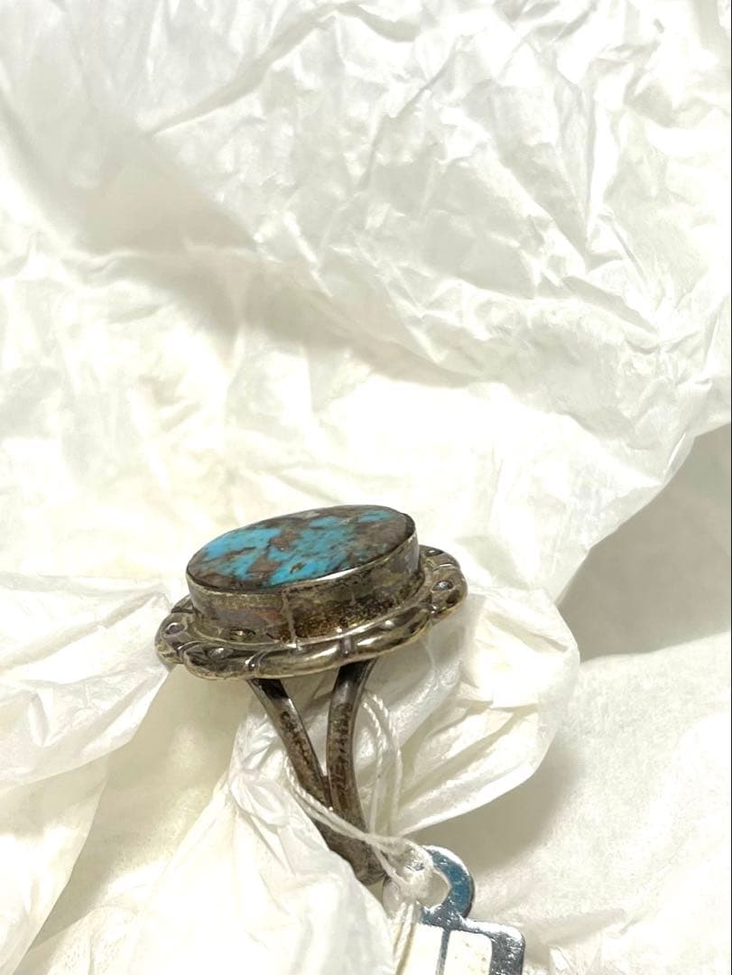 【新品未使用】 ターコイズ シルバーリング 約16号