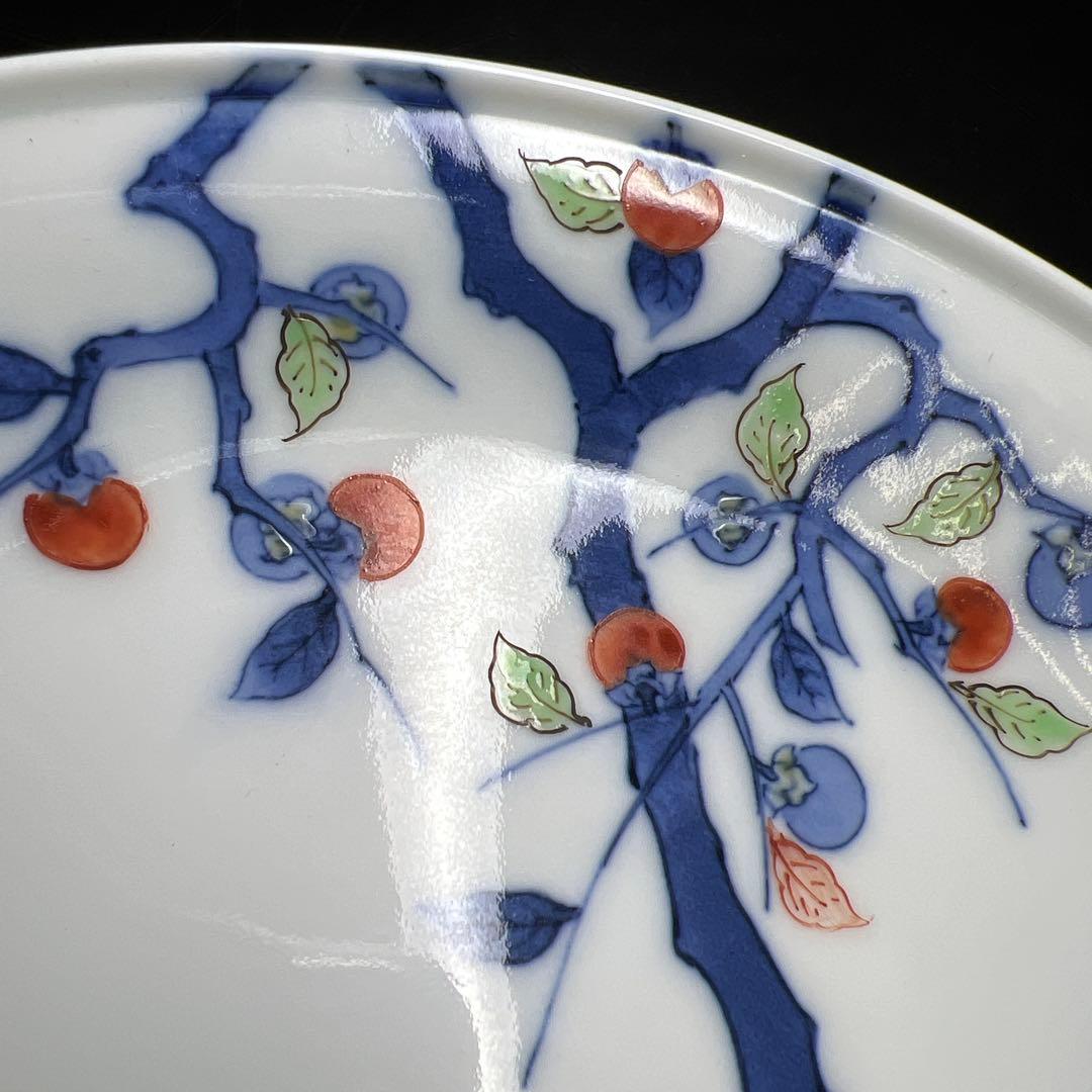 十四代　酒井田柿右衛門　初代の画額皿　共箱　18.8㎝　東Y7-1125☆2F