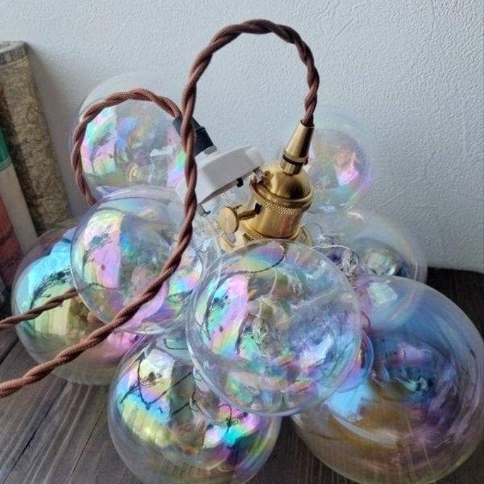 訳特　バブルガラスペンダントライトシャボン玉ランプガラス玉ペンダントランプ