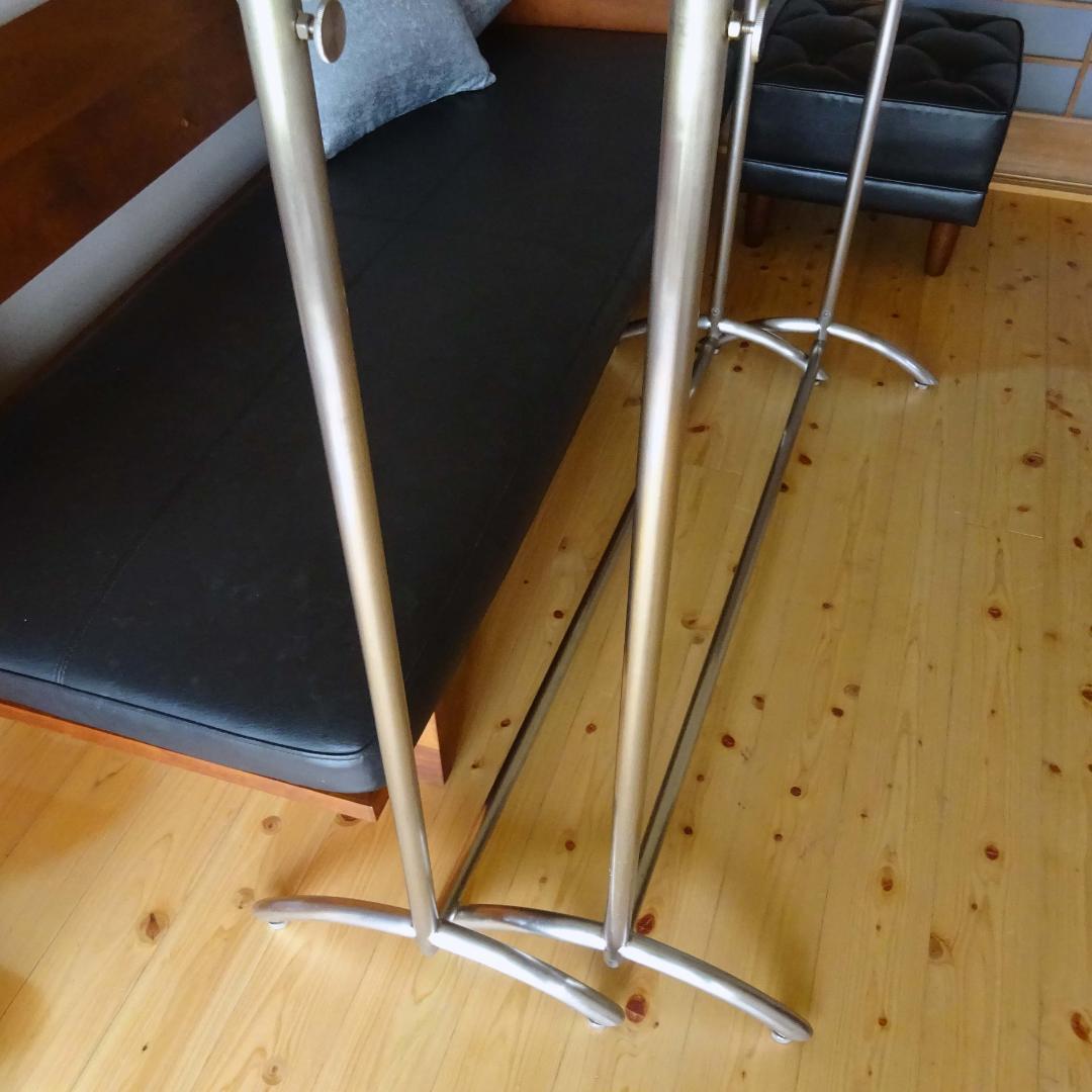 2点　ステンレス× ハンガーラック スタンド アイアン アンティーク調 アパレル