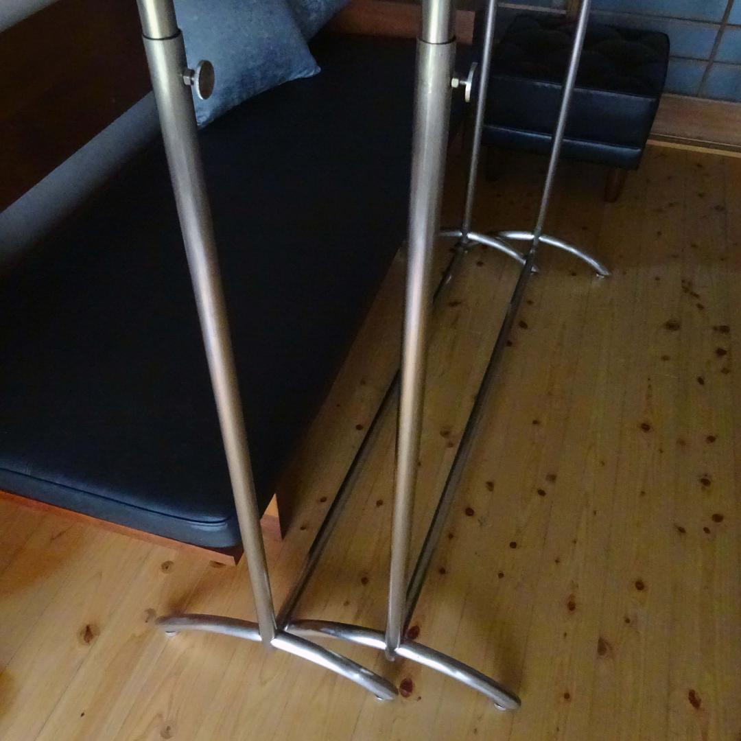 2点　ステンレス× ハンガーラック スタンド アイアン アンティーク調 アパレル