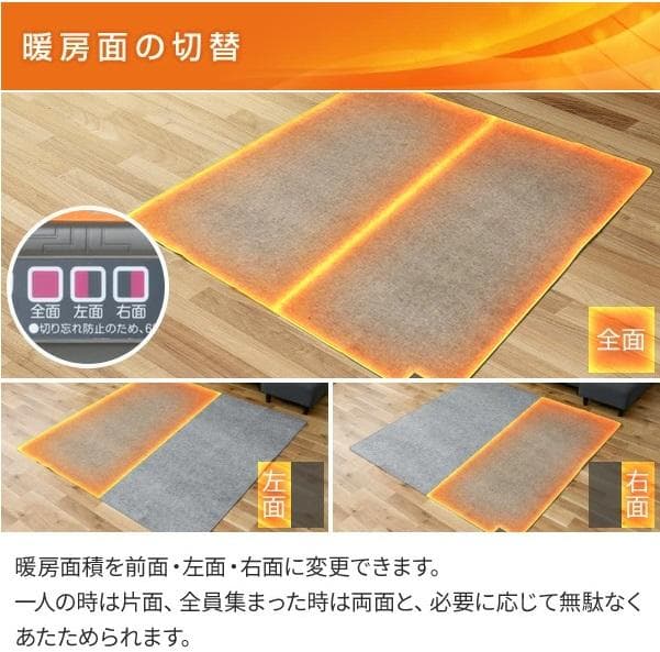 【YAMAZEN】新品未使用ホットカーペット2畳　カバー付き