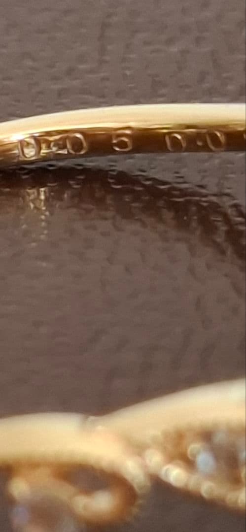 K18YG リング ローズカット ダイヤ　エメラルド　リーフ　ベーネベーネ