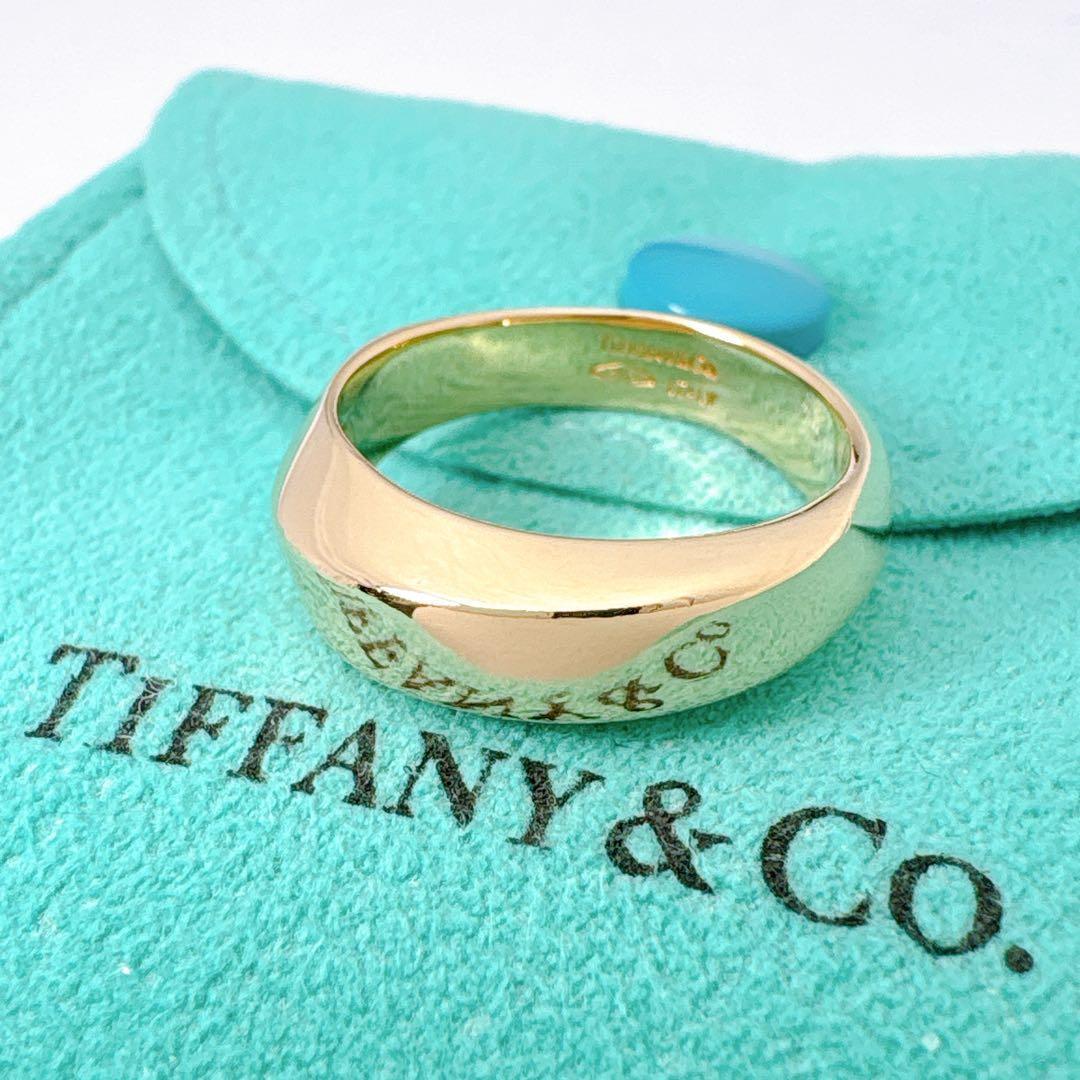 美品 オールドティファニー ナイフエッジ リング 13号 6.28g k18
