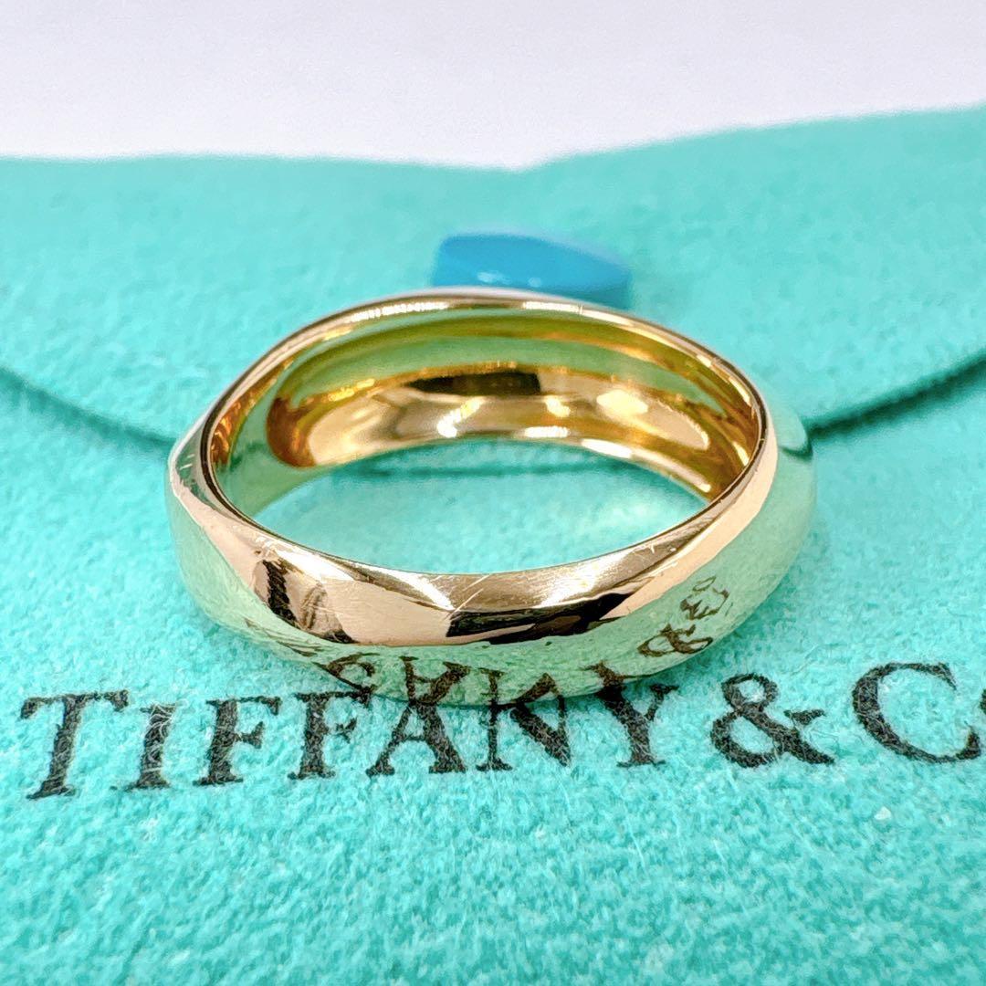 美品 オールドティファニー ナイフエッジ リング 13号 6.28g k18
