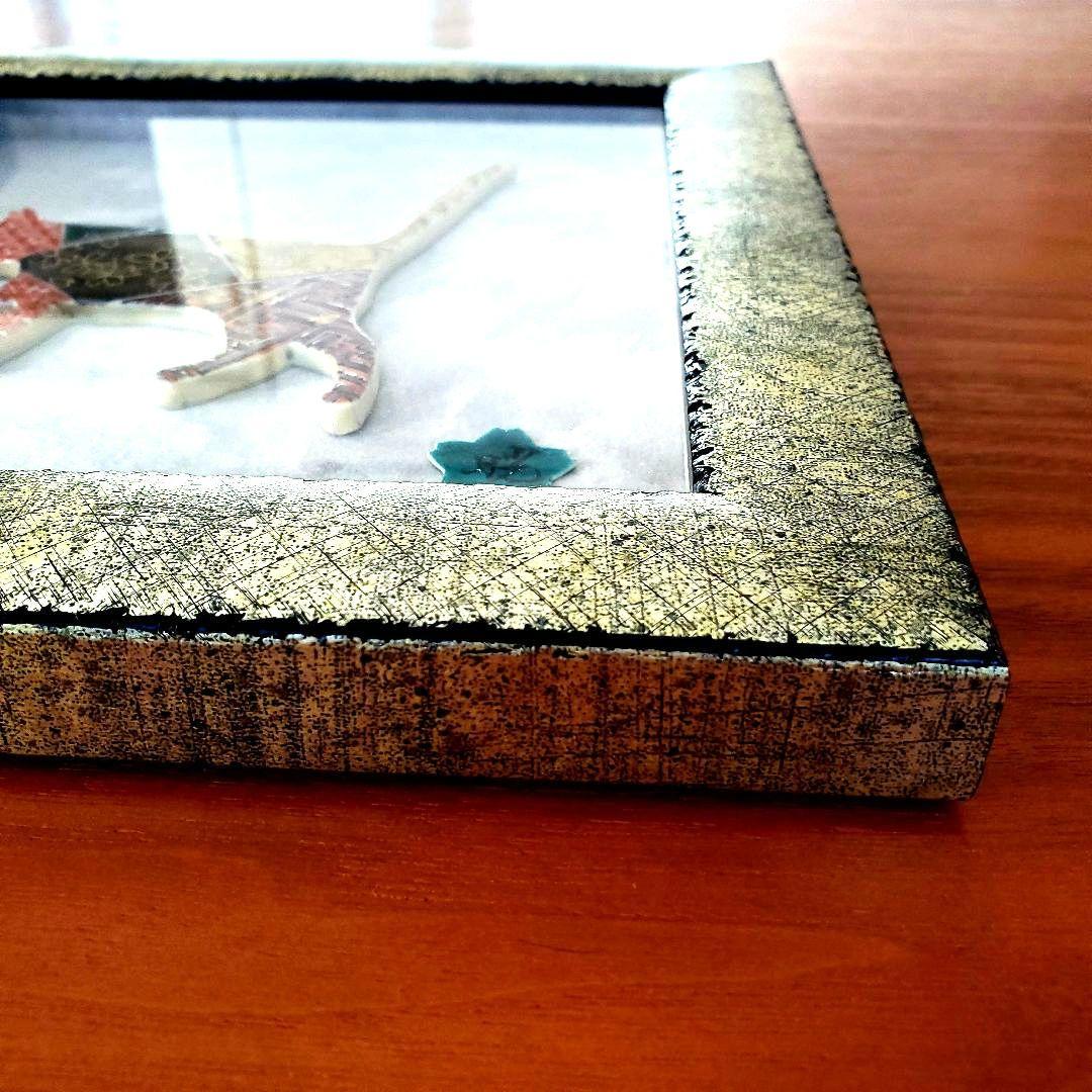 【新品】絵画　タペストリー　猫　花柄　タイル　アンティーク