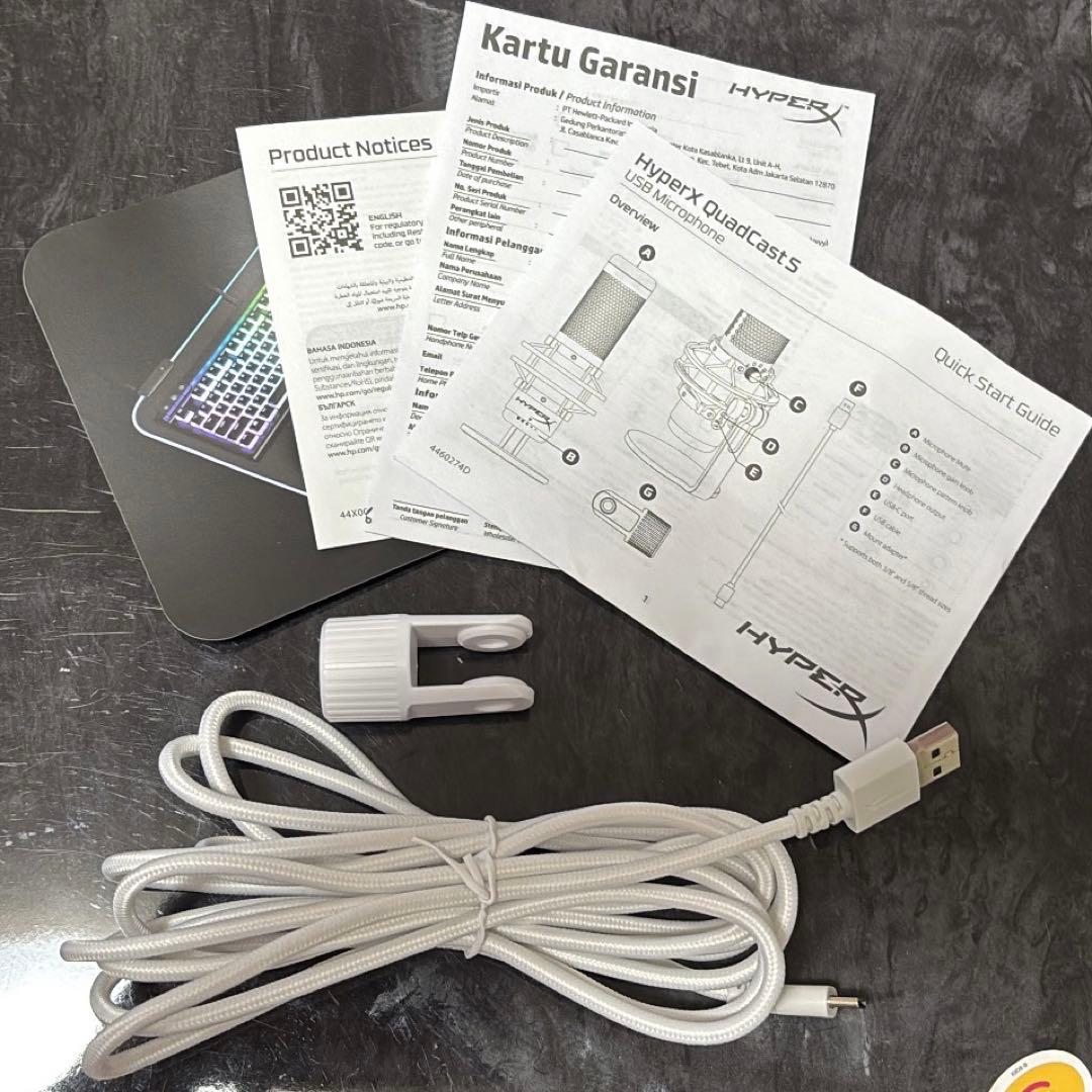 HYPERX QUADCAST ホワイト コンデンサーマイク