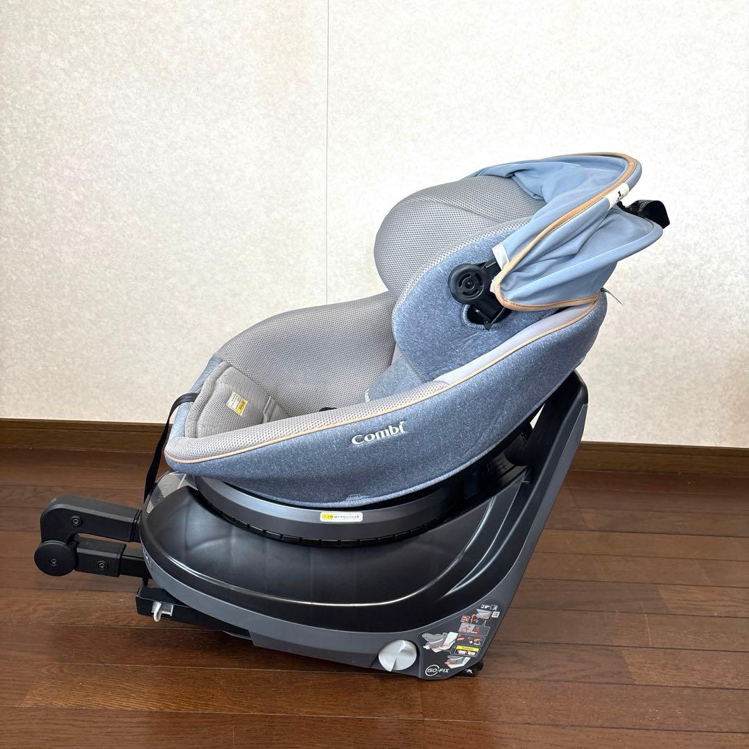 【美品】Combi クルムーヴスマート ISOFIX シンプライト ブルー