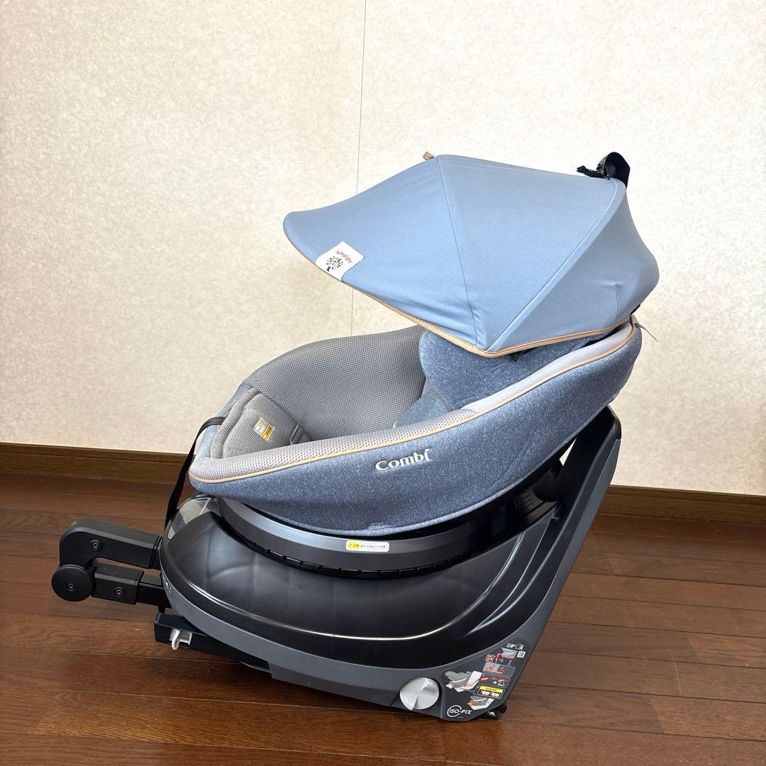 【美品】Combi クルムーヴスマート ISOFIX シンプライト ブルー