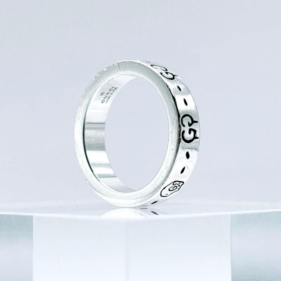 【美品】 GUCCI グッチ ゴースト リング 7号 シルバー925 スカル