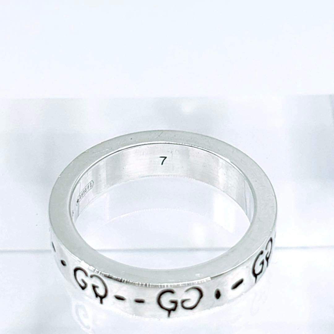 【美品】 GUCCI グッチ ゴースト リング 7号 シルバー925 スカル