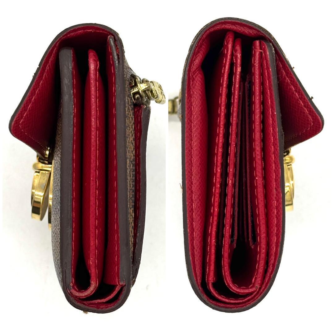 ニ*コ様 ルイヴィトン　三つ折り財布 ダミエ ポルトフォイユ コアラ　ブラウン