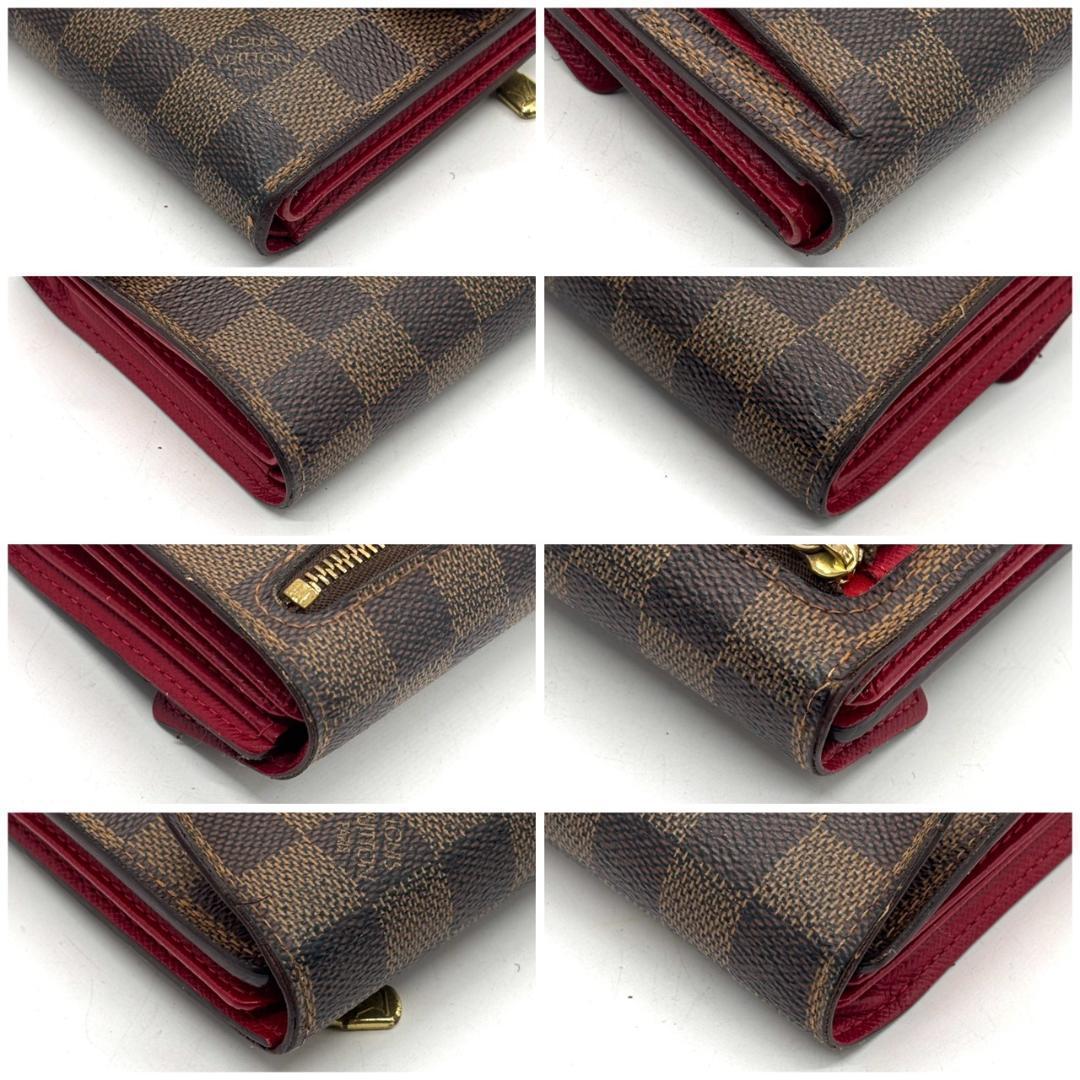 ニ*コ様 ルイヴィトン　三つ折り財布 ダミエ ポルトフォイユ コアラ　ブラウン