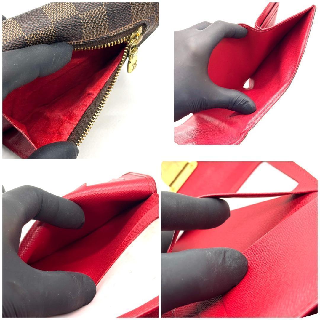 ニ*コ様 ルイヴィトン　三つ折り財布 ダミエ ポルトフォイユ コアラ　ブラウン