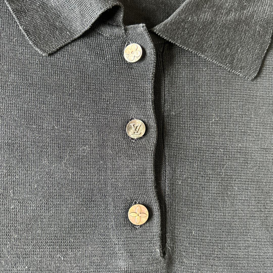 LOUIS VUITTON 長袖ポロシャツ コットンニット　Lサイズ
