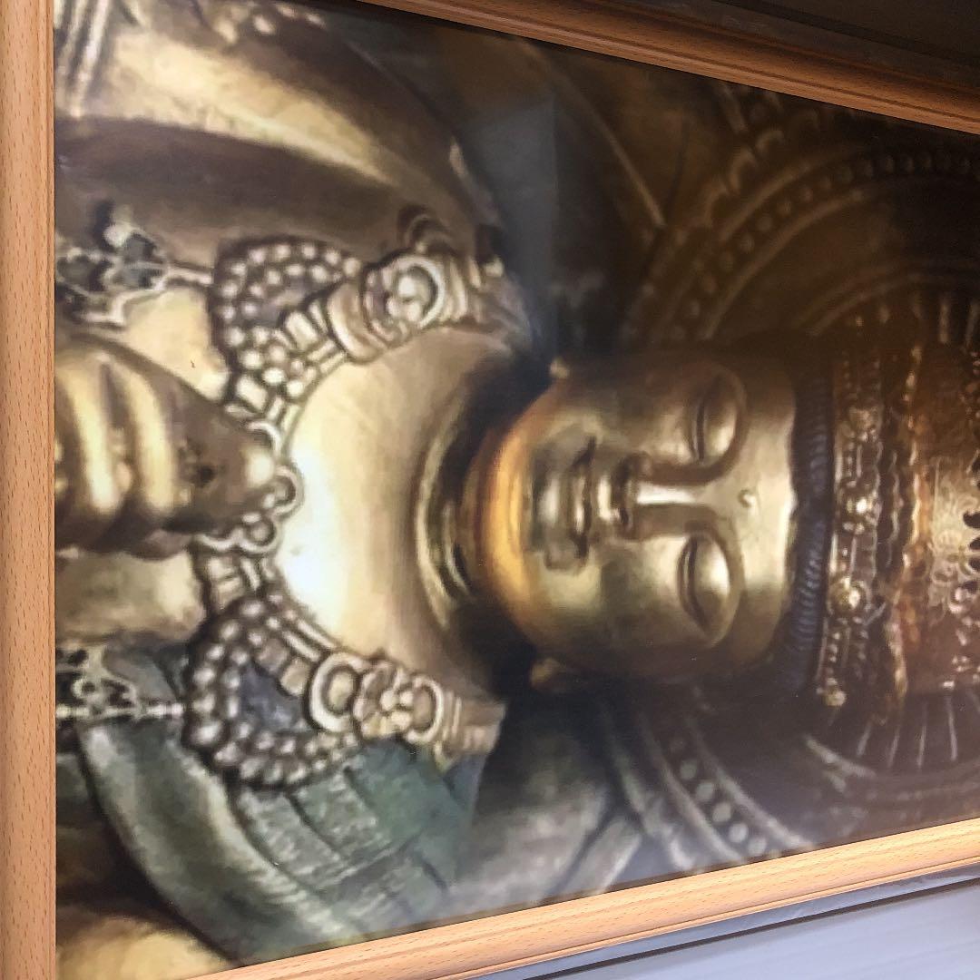 極上…‼️大日如来仏像坐像‼️写真A2サイズ…正面写真撮影‼️写真フレーム付き…